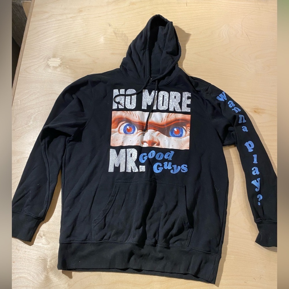 Chucky Black Graphic Hoodie Large (42/44) (JH)